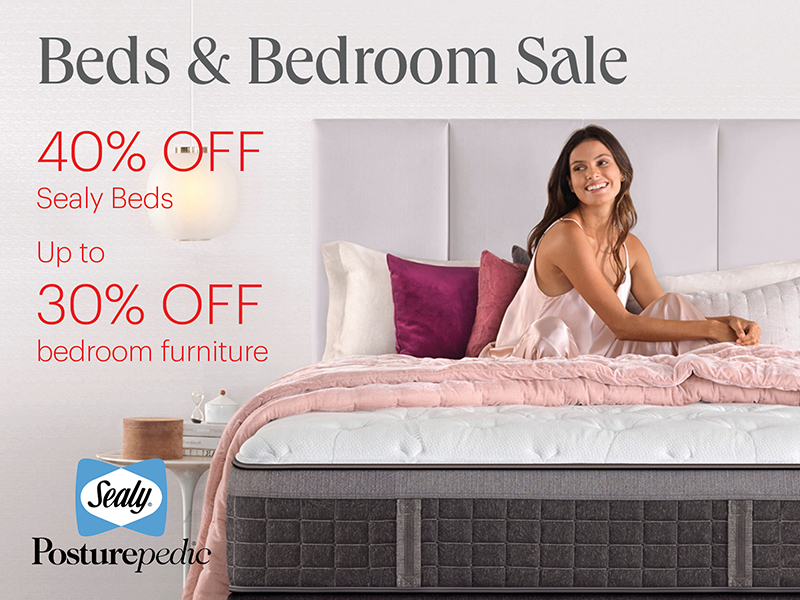 Huge Sealy Beds & Bedroom Sale